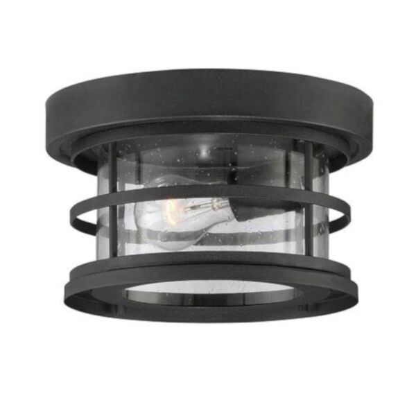 Cora Black 10-Inch One-Light Outdoor Flushmount, image 1