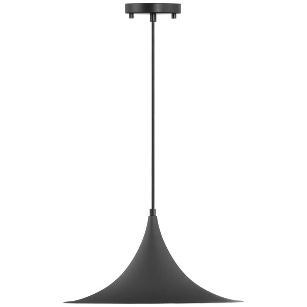 Costa Matte Black 16-Inch LED Pendant, image 2