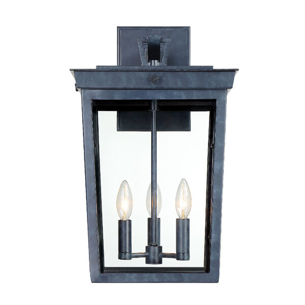 Belmont Graphite 12-Inch Three-Light Outdoor Wall Mount, image 2