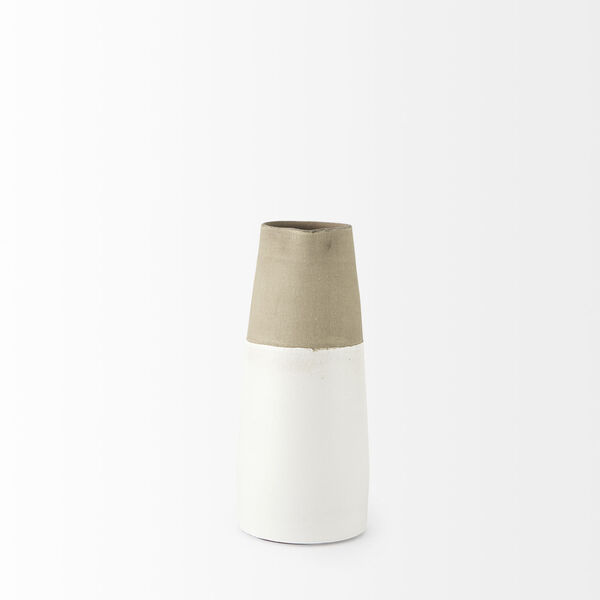 Hindley I White and Natural Small Two Toned Cermic Jug, image 2
