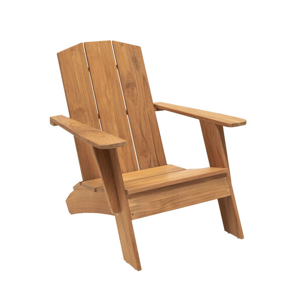 Bainbridge Natural Sand Teak  Outdoor Adirondack Chair, image 1