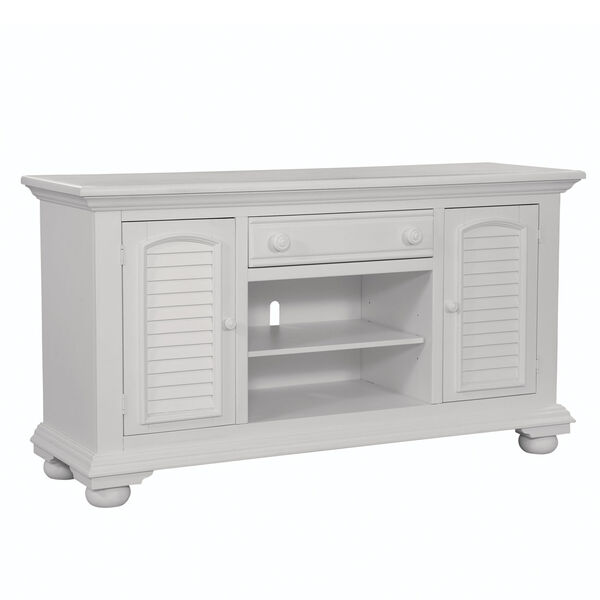 Eggshell White 60-Inch TV Console, image 1