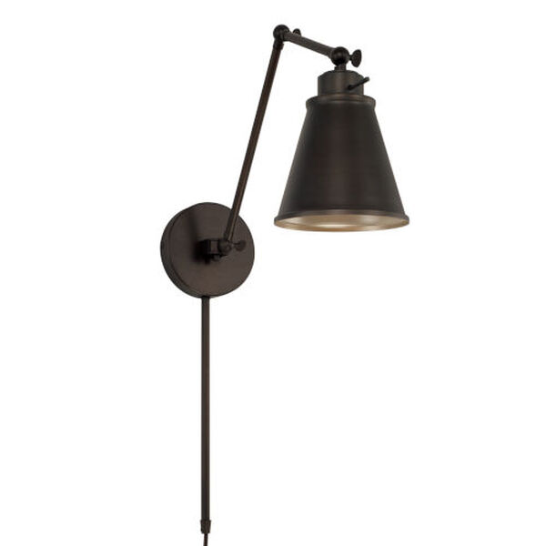 Oil Rubbed Bronze One-Light Plug-In Sconce, image 1