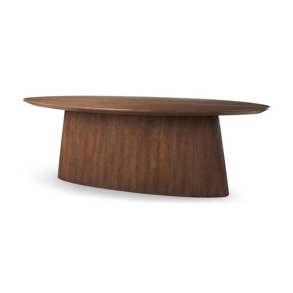 Lance Medium Brown Solid Wood Oval Dining Table, image 1