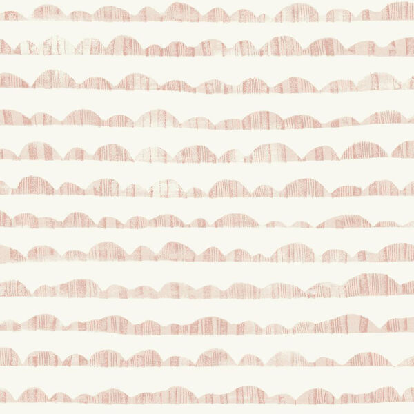 Hill and Horizon Pink Wallpaper - SAMPLE SWATCH ONLY, image 1