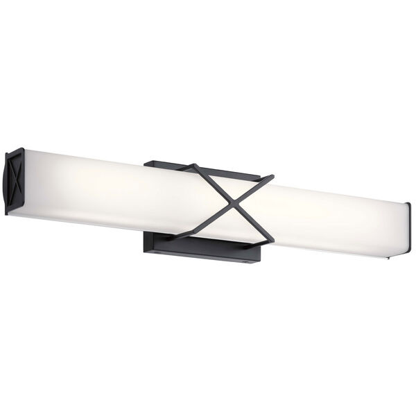 Trinsic Matte Black Two-Light LED Bath Bar, image 1
