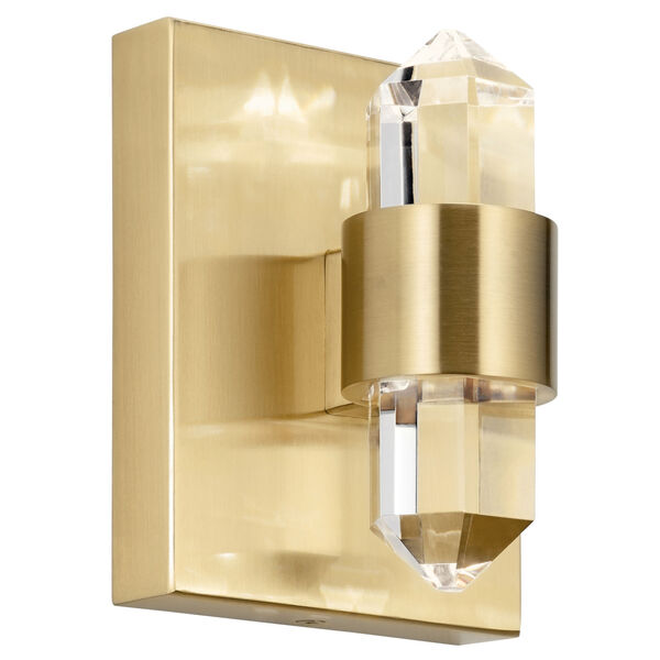 Arabella Champagne Gold Five-Inch Two-Light LED Wall Sconce, image 1