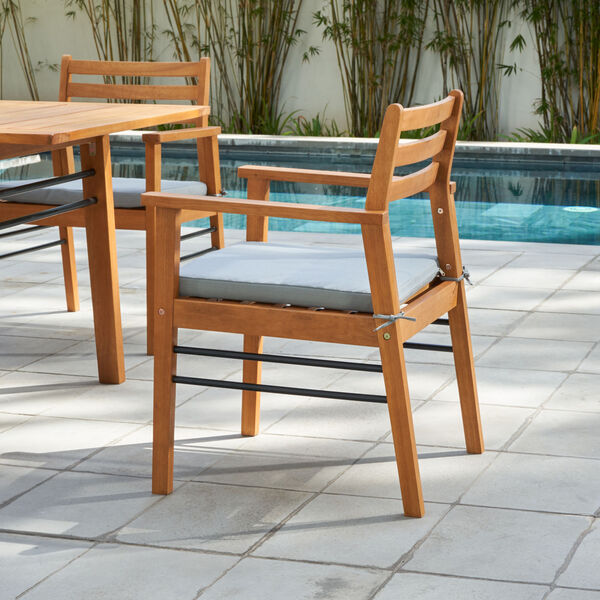 Gloucester Natural Wood Patio Dining Chair, image 2