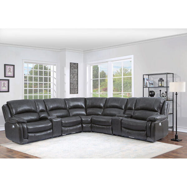 Denver Charcoal Seven-Piece Power Reclining Sectional, image 3