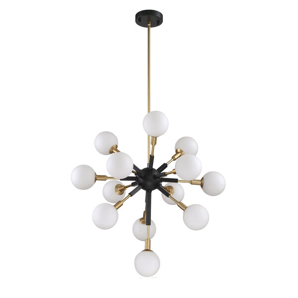 Ambience Black and Brass 13-Light Pendant, image 1
