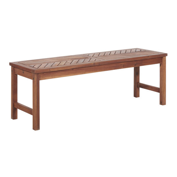 Brown 53-Inch Patio Dining Bench, image 2