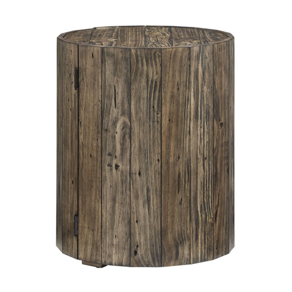 Eita Distressed Brown and Reclaimed Wood End Table, image 3