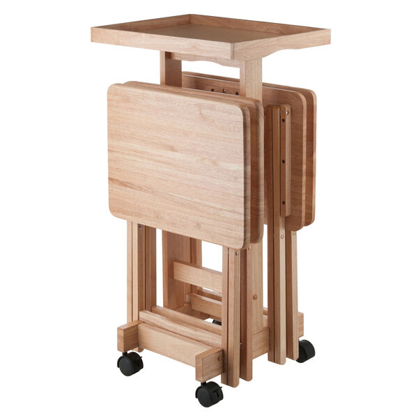Isabelle Natural Six-Piece Snack Table Set, image 1