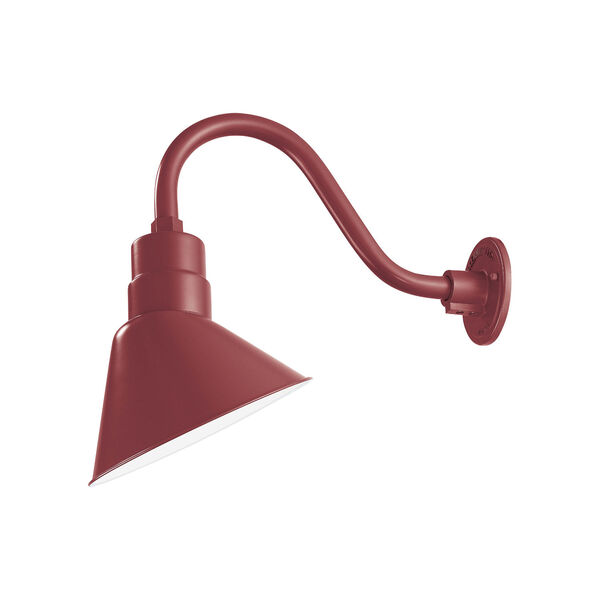 R Series Satin Red 10-Inch One-Light Angle Shade, image 1
