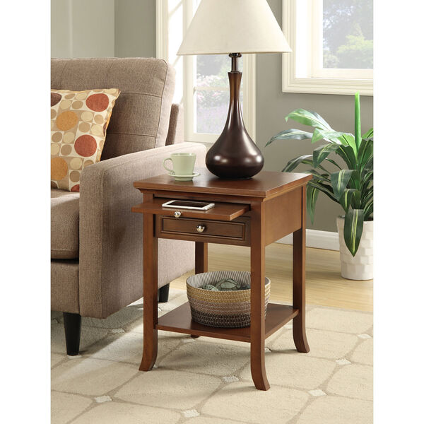 Aster Brown End Table with Drawer and Slide, image 3