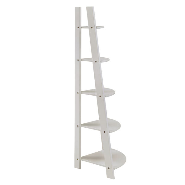 Roark White Corner Ladder Bookcase, image 3