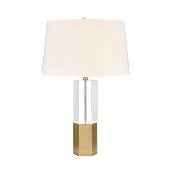 Bodil Clear and Brass 26-Inch One-Light Table Lamp, image 1