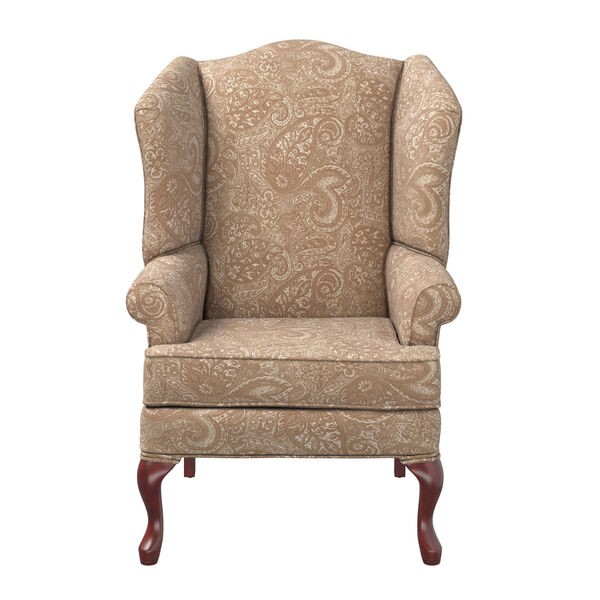 Paisley Cream Wingback Chair, image 4