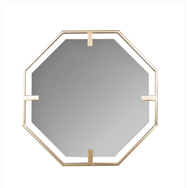 Kelani Gold 32-Inch Hexagon Wall Mirror, image 2