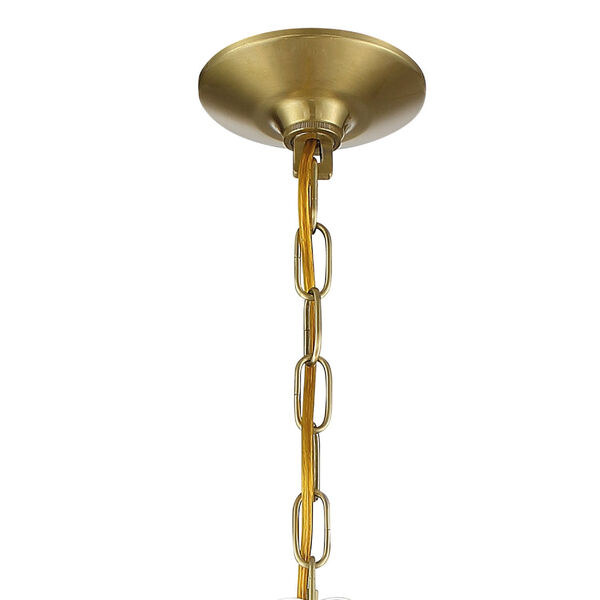 Candace Polished Brass 25-Inch Five-Light Swarovski Spectra Crystal Chandelier, image 4