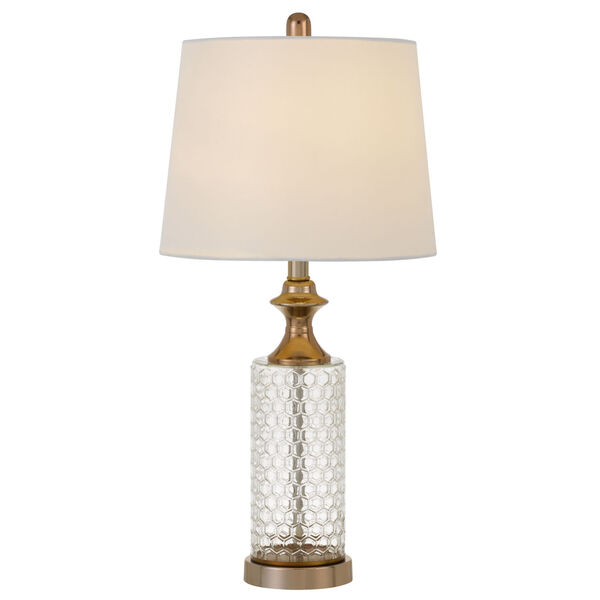 Breda Brass and Clear One-Light Lamp Set, image 3