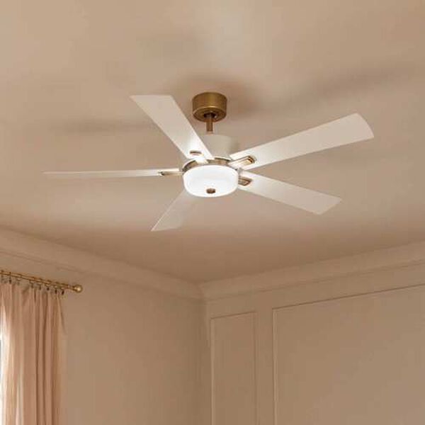 Icon Brushed Natural Brass LED 56-Inch Ceiling Fan, image 6