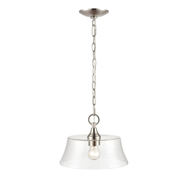 Caily Brushed Nickel One-Light Pendant, image 4