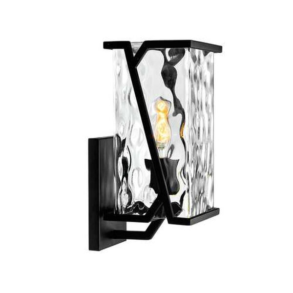 Waterfall Matte Black One-Light Outdoor Wall Sconce, image 1