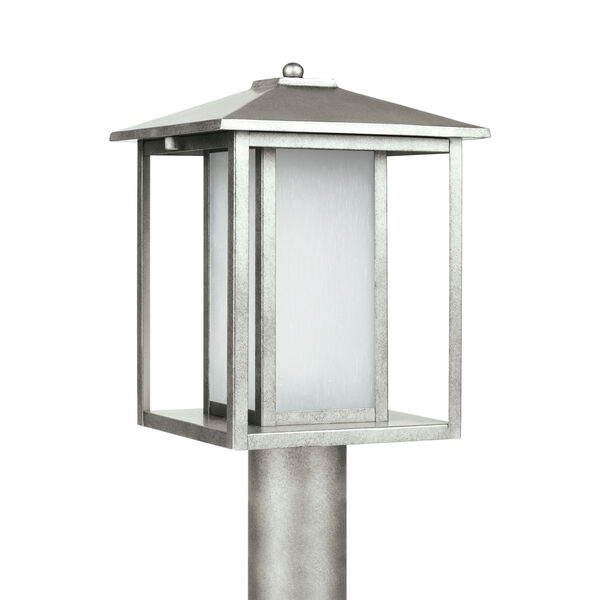 Hunnington Weathered Pewter 9-Inch One-Light Outdoor Post Lantern, image 1