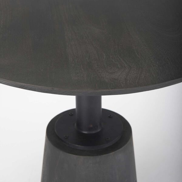Maxwell Round Black Metal Accent Pedestal Bistro Table, image 5