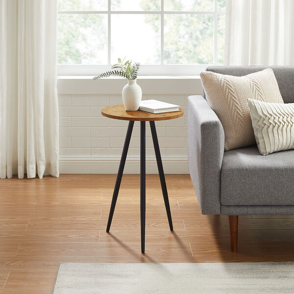 Tilly English Oak and Black Side Table, image 3