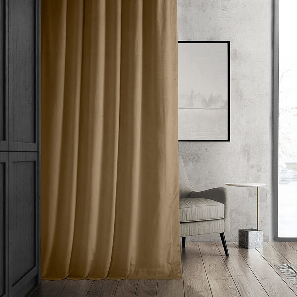 Amber Gold 108 x 50-Inch Blackout Velvet Curtain, image 8