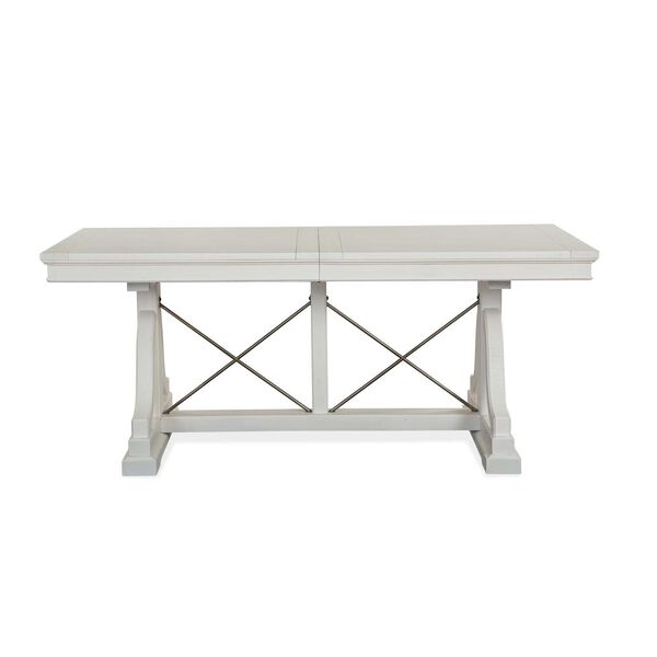 Heron Cove Aged Pewter Trestle Dining Table, image 1