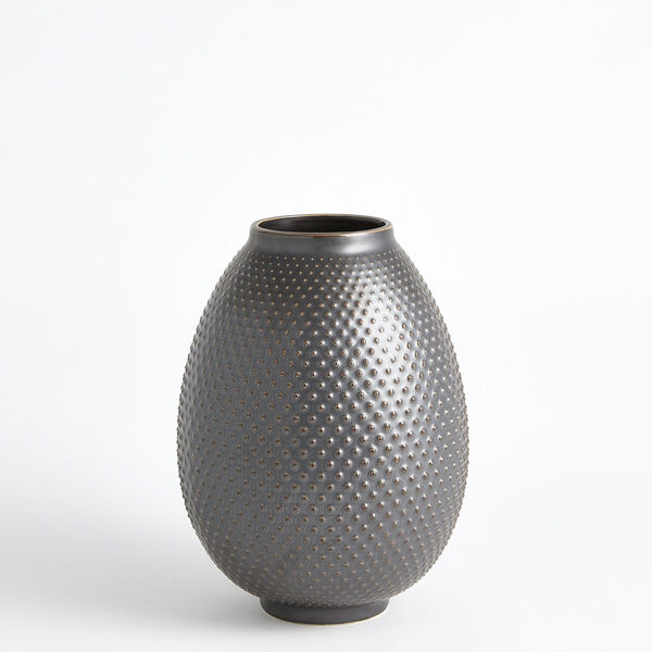 Gunmetal 10-Inch Dot Vase, image 3