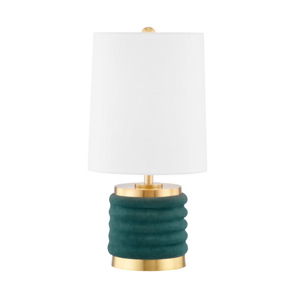 Bethany Aged Brass Dark Teal Combo One-Light Table Lamp, image 1