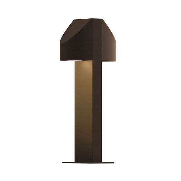 Inside-Out Shear Textured Bronze 16-Inch LED Double Bollard, image 1