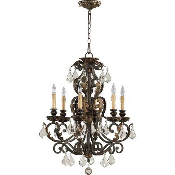 Rio Salado Six-Light Toasted Sienna with Mystic Silver Chandelier, image 1
