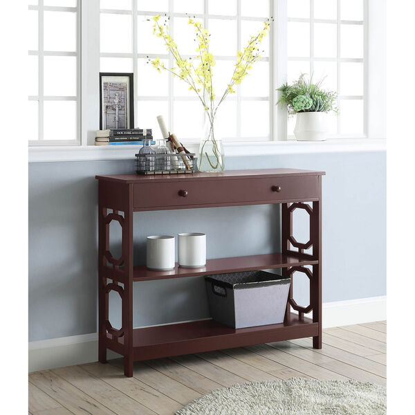 Omega 1 Drawer Console Table in Espresso, image 7
