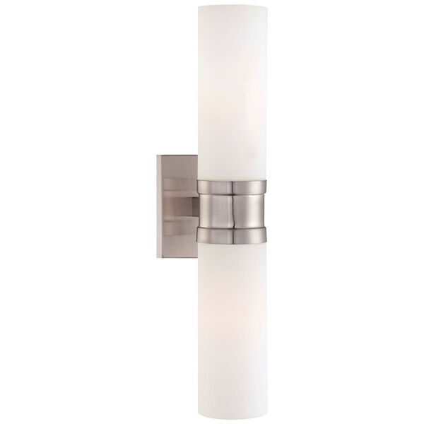 Brushed Nickel Two-Light Wall Sconce, image 1
