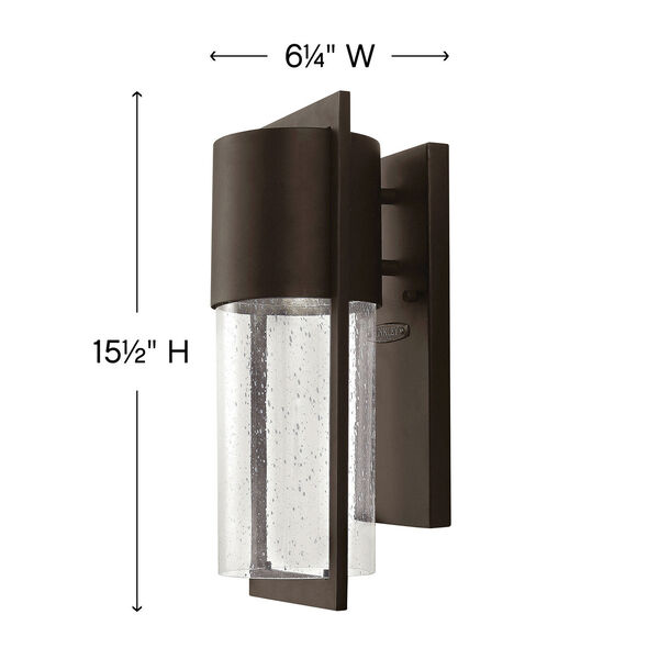 Brixton Bronze Six-Inch One-Light Outdoor Wall Mount, image 2