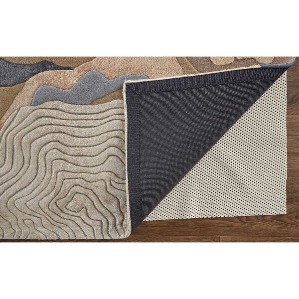 Serrano Abstract Tan Brown Blue Rectangular 3 Ft. 6 In. x 5 Ft. 6 In. Area Rug, image 5