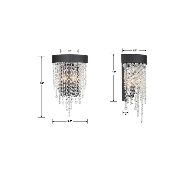 Winham Black Forged Two-Light Wall Sconce, image 3