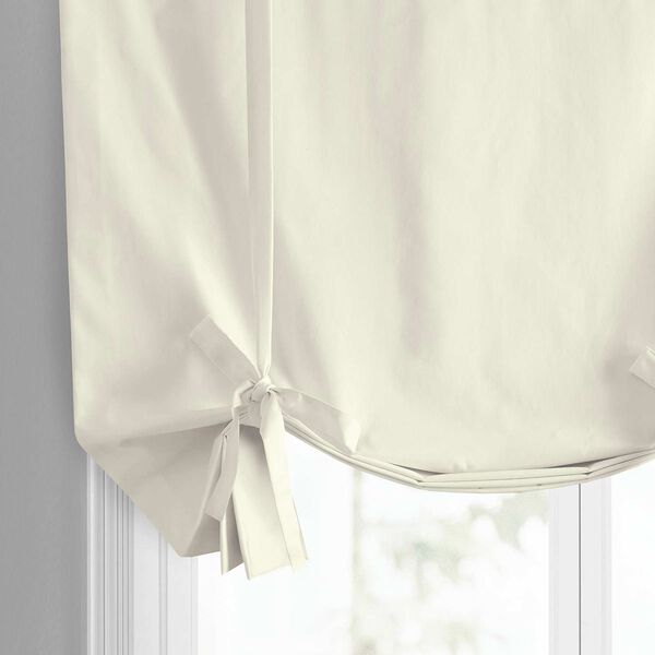 Solid Cotton Tie-Up Window Shade Single Panel, image 6