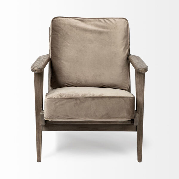 Olympus II Olive Velvet Arm Chair, image 2