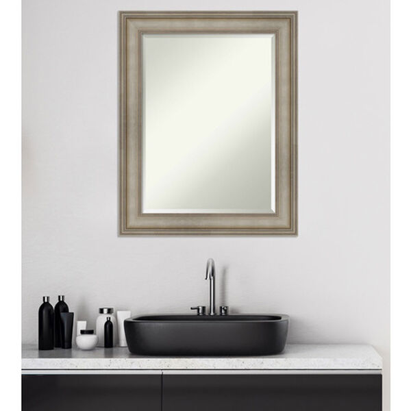 Mezzanine Antique Silver 23-Inch Bathroom Wall Mirror, image 5