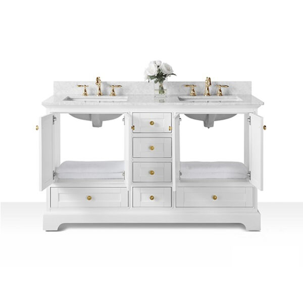 Audrey White 60-Inch Vanity Console, image 6