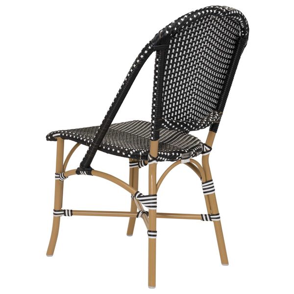 Alu Affaire Sofie Black, White and Almond Outdoor Dining Chair, image 5