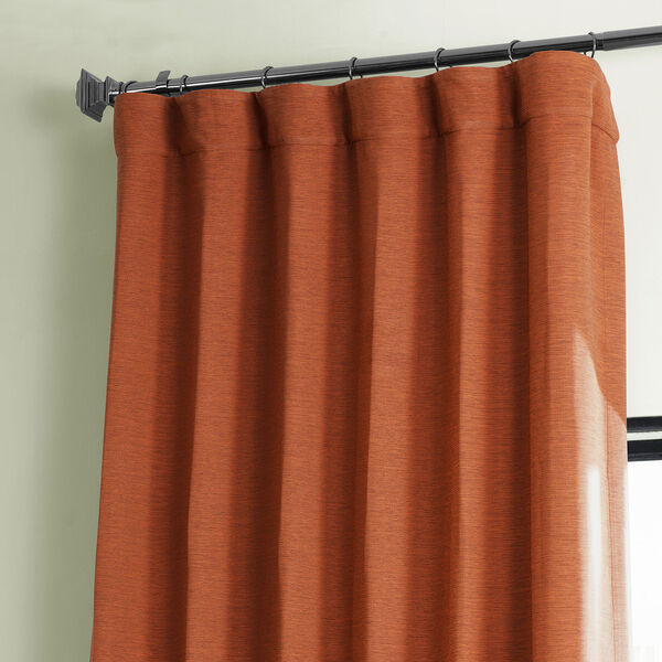 Persimmon Orange Blackout Single Curtain Panel 50 x 84, image 2