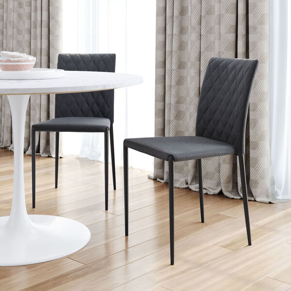 Harve Gray and Black Dining Chair, Set of Two, image 2