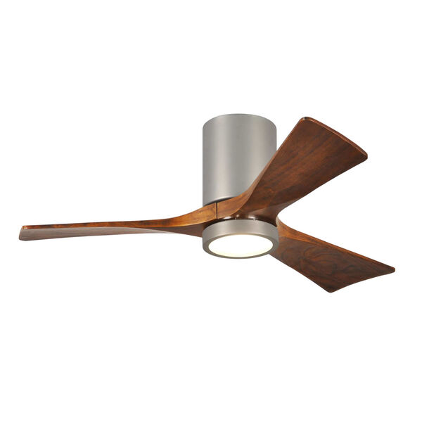 Irene Brushed Nickel 42-Inch Ceiling Fan with Three Walnut Tone Blades, image 1